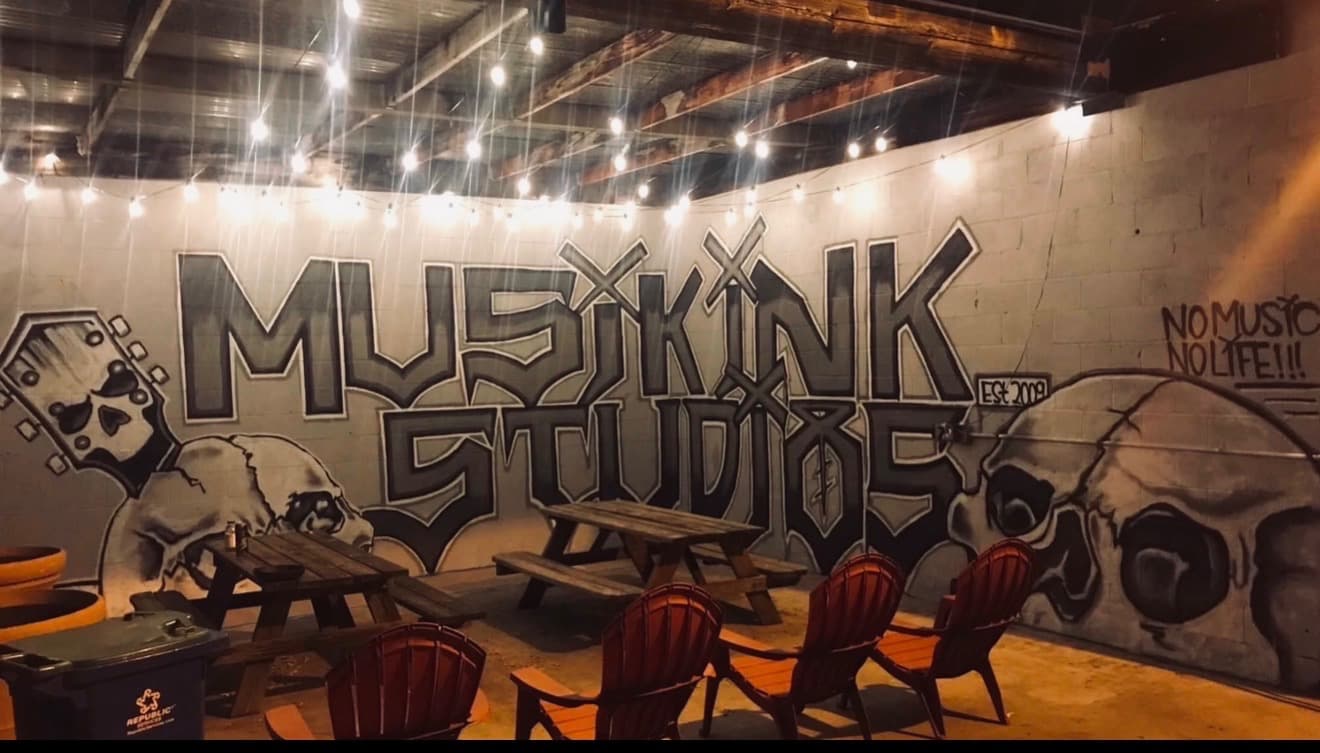 Musik Ink Outdoor Lounge and Graffiti Mural
